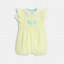 Obaibi Combinaison courte papillon et body jaune bebe fille