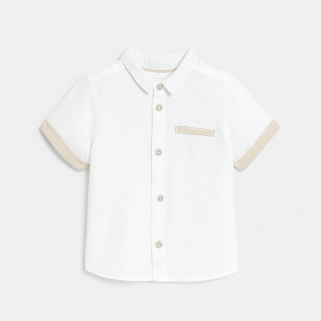 Obaibi Chemise manches courtes blanc bebe garcon