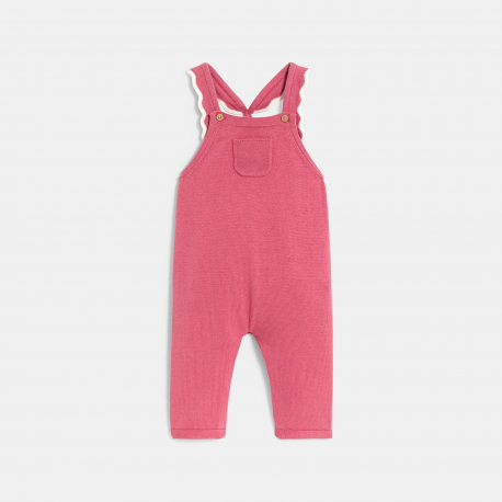 Obaibi Salopette en maille tricot et body rose bebe fille