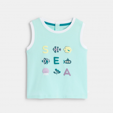 Obaibi Debardeur jersey ocean blanc bebe garcon