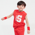 Okaidi Boy's blue sportwear vest stop with motif