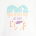 Obaibi Baby girl white heart flamingo T-shirt