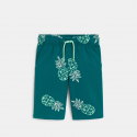 Okaidi Boy's blue shark print brushed cotton Bermuda shorts