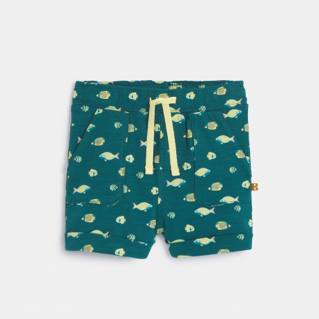 Obaibi Baby Boy&#039;s blue textured jersey shorts