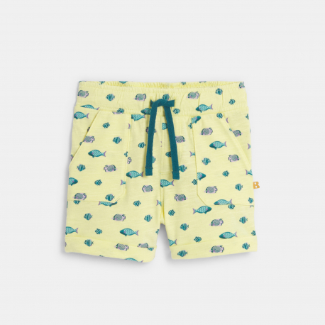 Obaibi Baby Boy&#039;s blue textured jersey shorts