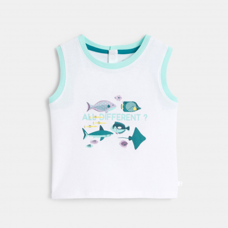 Obaibi Debardeur jersey ocean blanc bebe garcon