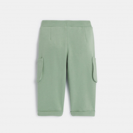 Obaibi Pantalon en molleton a poches vert bebe garcon