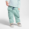 Obaibi Pantalon en molleton a poches vert bebe garcon