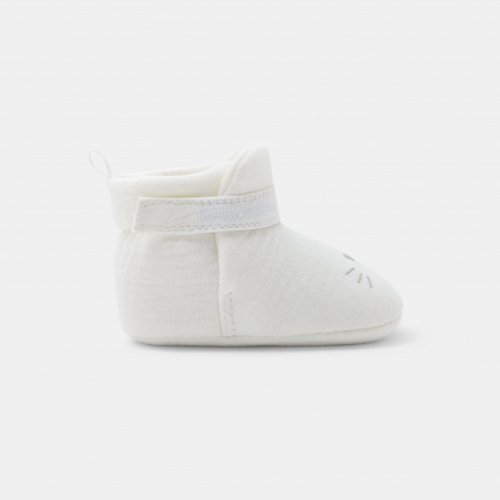 Obaibi Chaussons blanc bebe fille