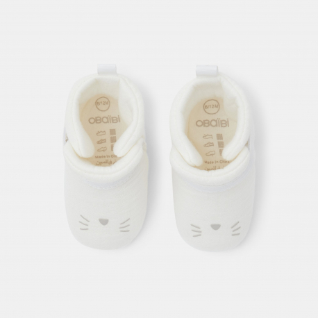 Obaibi Chaussons blanc bebe fille