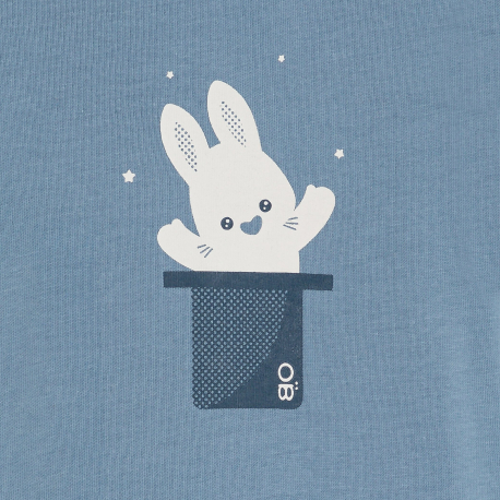 Obaibi Dors-bien jersey lapin magicien bleu bebe garcon