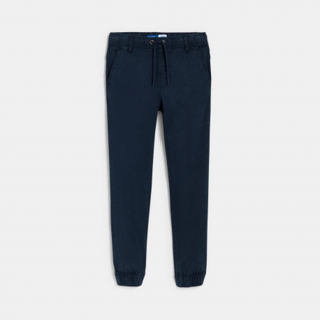 Okaidi Pantalon jogger en toile bleu marine Garcon