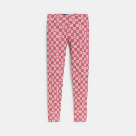 Okaidi Leggings a carreaux rose Fille