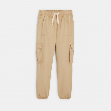 Okaidi Pantalon cargo en toile beige Fille