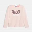 Okaidi T-shirt papillon a sequins rose pastel Fille