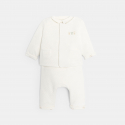 Obaibi Veste matelassee et pantalon reversibles avec body blanc bebe mixte