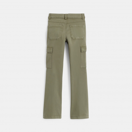 Okaidi Pantalon cargo vert kaki Fille