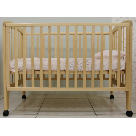 Κούνια Troll Nursery Basic Lux Natural με ροδάκια