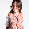 Okaidi Gilet sans manches motif fleur marron Fille