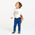 Obaibi T-shirt c?ur fleuri blanc bebe fille