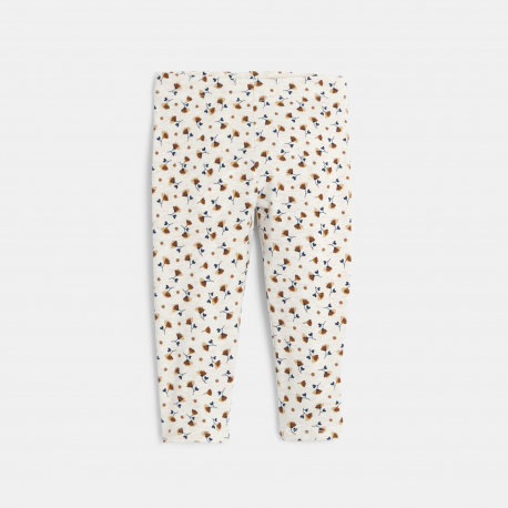 Obaibi Legging imprime fleuri blanc bebe fille