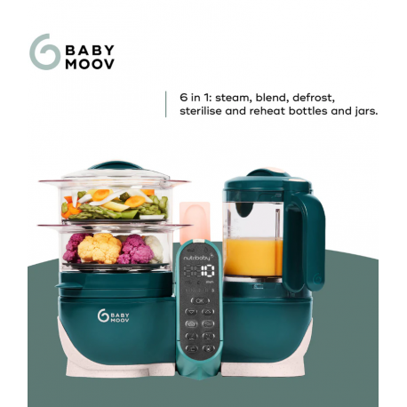 Πολυσυσκευή βρεφικής τροφής 6 σε 1 Babymoov Nutribaby(+) Opal Green