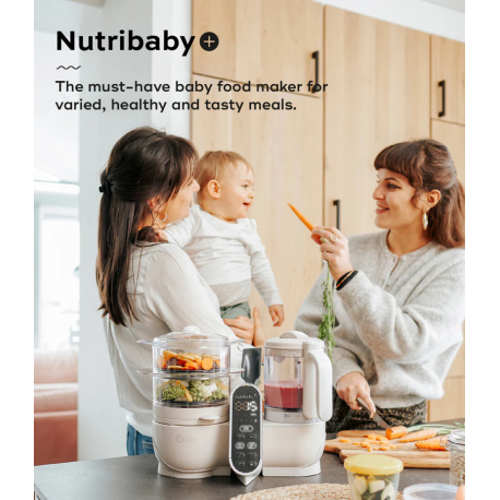 Πολυσυσκευή βρεφικής τροφής 6 σε 1 Babymoov Nutribaby(+) Mineral Beige