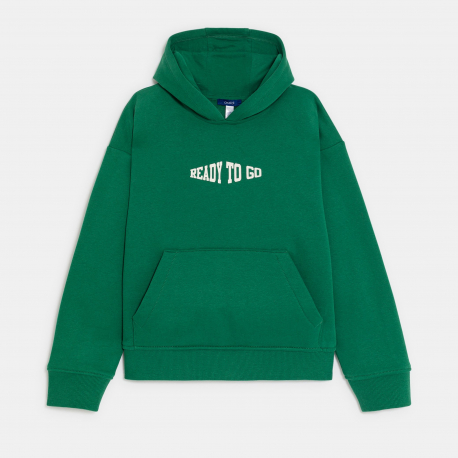 Okaidi Sweat-shirt a message vert Garcon