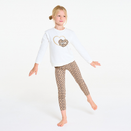 Okaidi Pyjama leopard blanc Fille