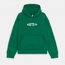 Okaidi Sweat-shirt a message vert Garcon