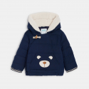 Obaibi Manteau deperlant double sherpa bleu bebe garcon