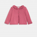 Obaibi Gilet maille tricot fantaisie rose bebe fille