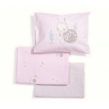 Σεντόνια κούνιας 3τμχ Nef-Nef Homeware Cute Snail