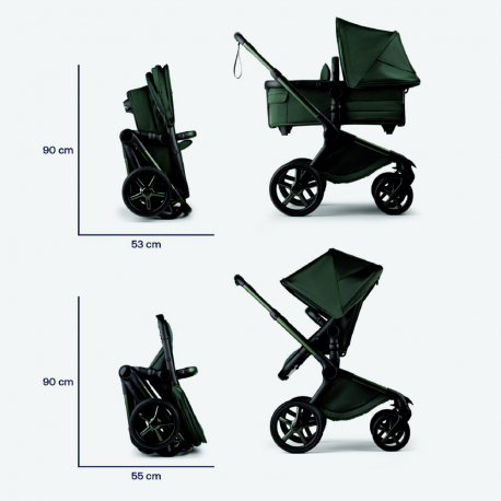 Καρότσι και port-bebe Bugaboo Fox 5 Noir Limited Edition Midnight Green