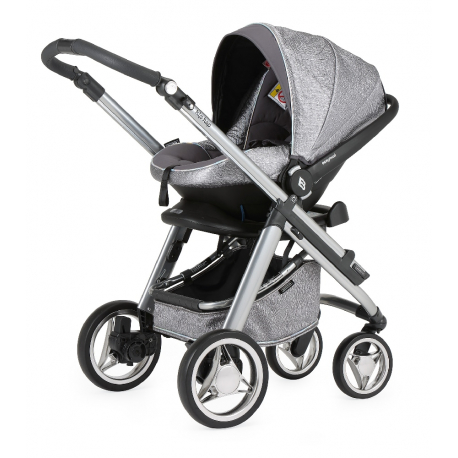 Καρότσι και port-bebe Bebecar Pram Hip-Hop Tech Primium Prive Silver Shine