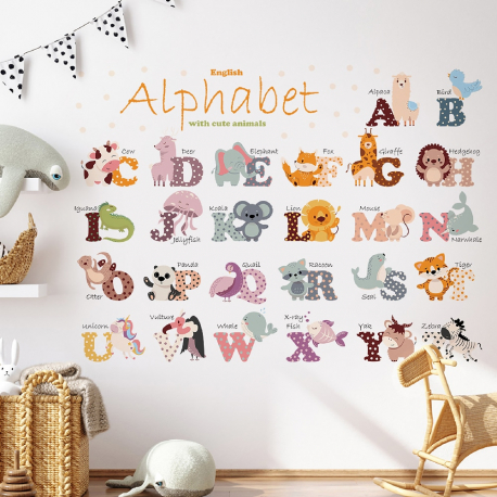 Αυτοκόλλητα τοίχου SIPO Animal Alphabet