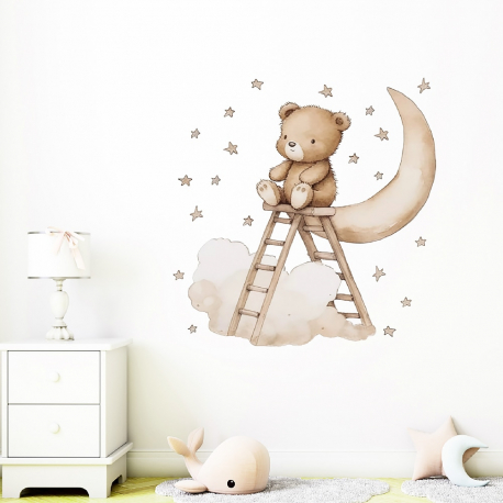 Αυτοκόλλητα τοίχου SIPO Teddy Bear on a Ladder