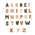 Αυτοκόλλητα τοίχου SIPO Boho Alphabet