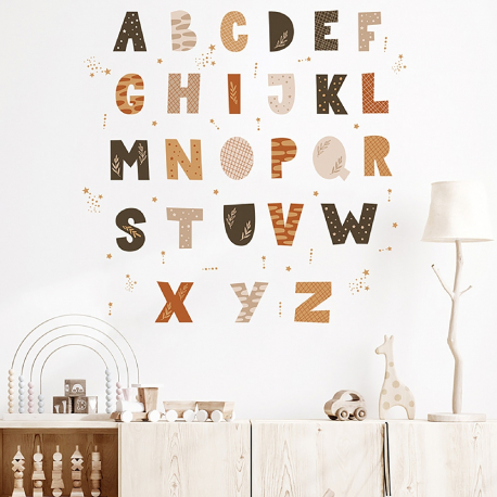 Αυτοκόλλητα τοίχου SIPO Boho Alphabet