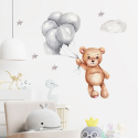 Αυτοκόλλητο τοίχου SIPO Teddy Bear with Balloons