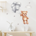 Αυτοκόλλητο τοίχου SIPO Teddy Bear with Balloons