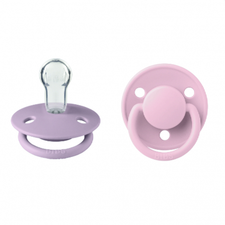 Πιπίλες Bibs® De Lux Blossom/Dusky Lilac Στρογγυλή One Size, σετ των 2