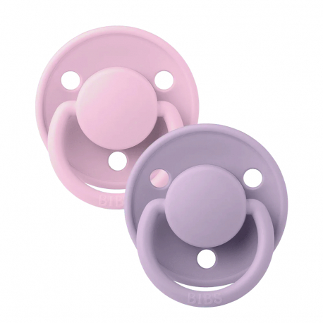 Πιπίλες Bibs® De Lux Blossom/Dusky Lilac Στρογγυλή One Size, σετ των 2