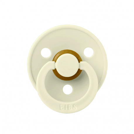 Πιπίλες Bibs® Colour Ivory/Dark Oak Στρογγυλή No1, σετ των 2