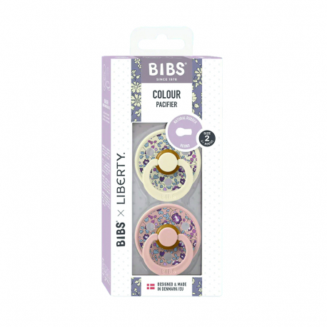 Πιπίλες Bibs® x Liberty Eloise Blush Στρογγυλή No2, σετ των 2