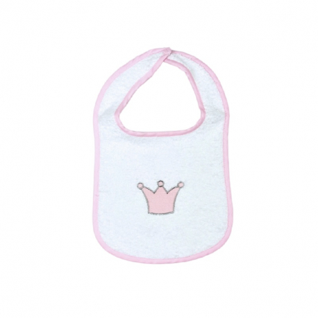 Σαλιάρα πετσετέ με velcro Baby Star Princess 22 x 35 cm