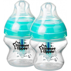 Μπιμπερό Tommee Tippee Advanced Anti-Colic αργής ροής 150 ml 0M+, σετ των 2