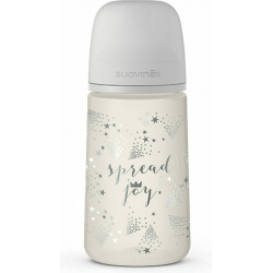 Suavinex μπιμπερό Spread Joy Silver με θηλή Physiological SX Pro M 270ml (1τμχ)