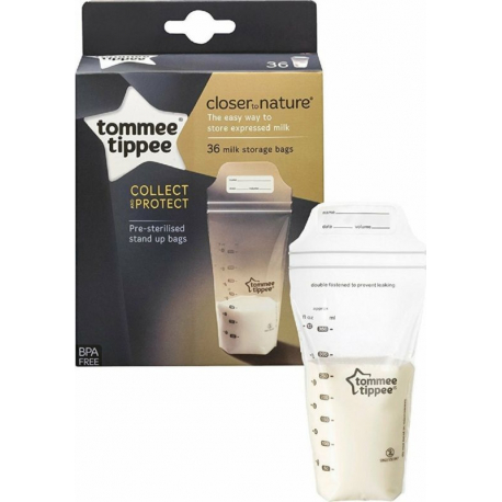 Σακουλάκια αποθήκευσης γάλακτος Tommee Tippee 350 ml, σετ των 36