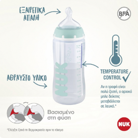 Μπιμπερό Nuk® Anti-Colic Professional με δείκτη ελέγχου θερμοκρασίας 300ml(1τμχ)